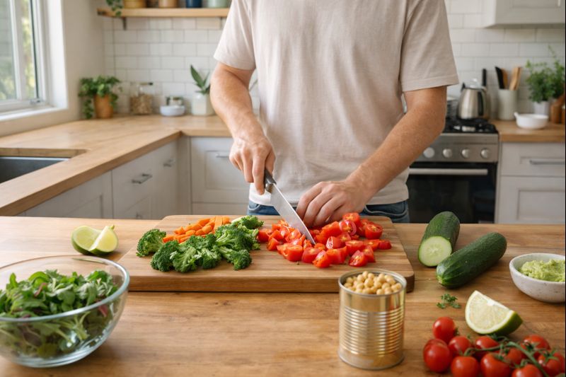 Vegan cooking for beginners in Australia using fresh vegetables
