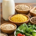 Vitamin B12 rich vegan foods including fortified plant milk and nutritional yeast in Australia