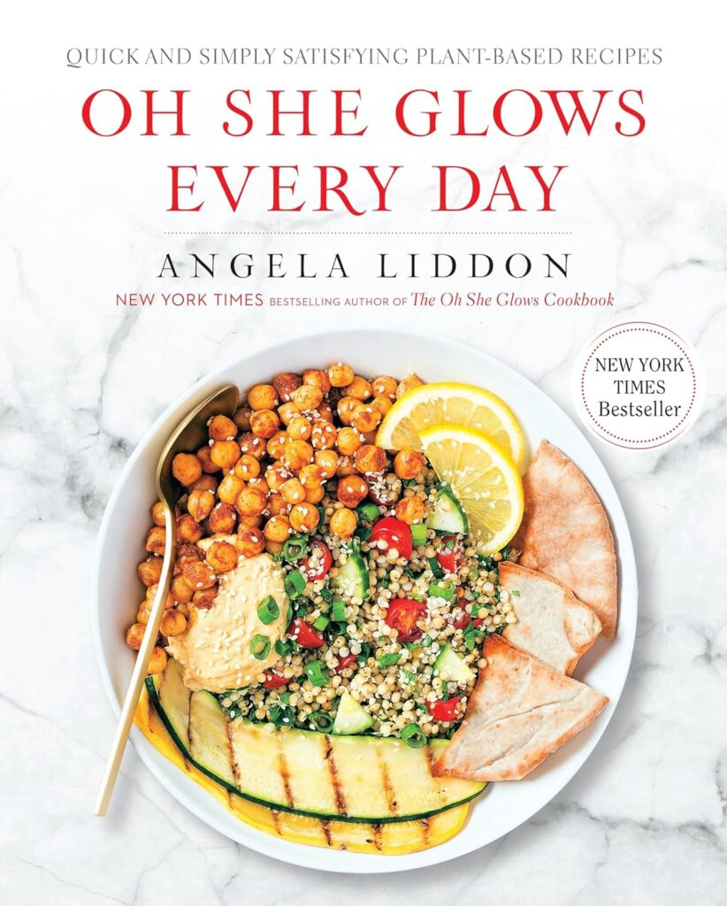 Oh She Glows Every Day cookbook with a vibrant vegan smoothie