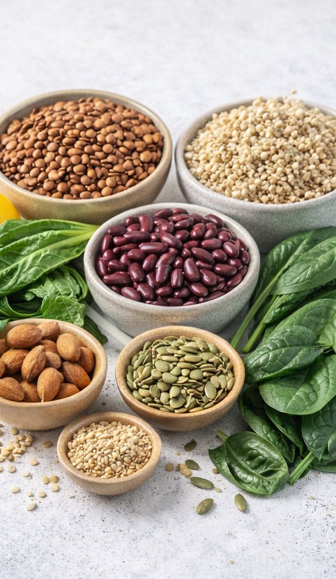 Iron rich vegan foods to support energy levels on a plant-based diet